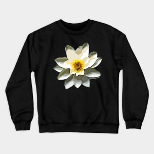 White Lotus - Lotus Flower Art Crewneck Sweatshirt